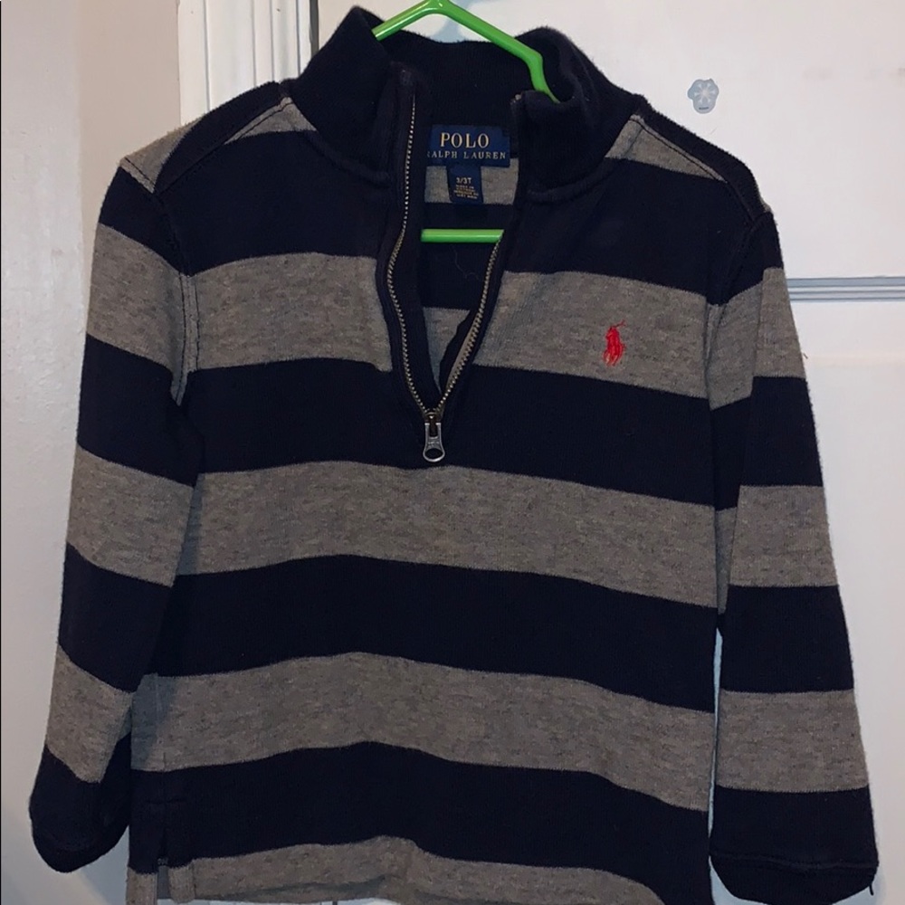 Polo 3t gray / navy pullover
